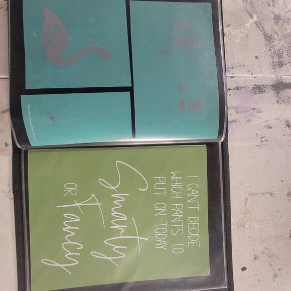 Bundle 6 ~ Reusable Silk Screen Stencils ~ 10 x 13 Binder ~Miscellaneous - Picture 10 of 16